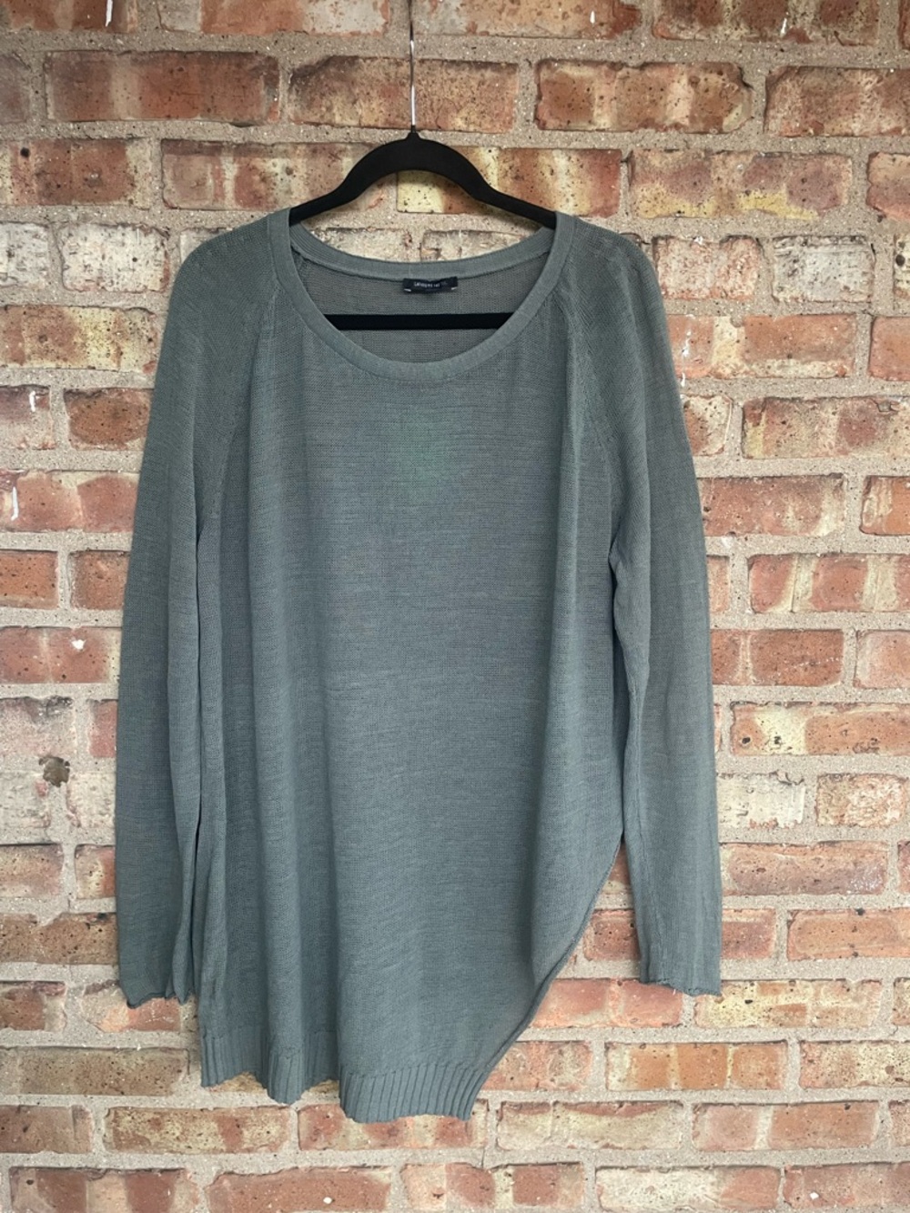 Lafayette 148 New York Asymetrical Hem Linen Sweater